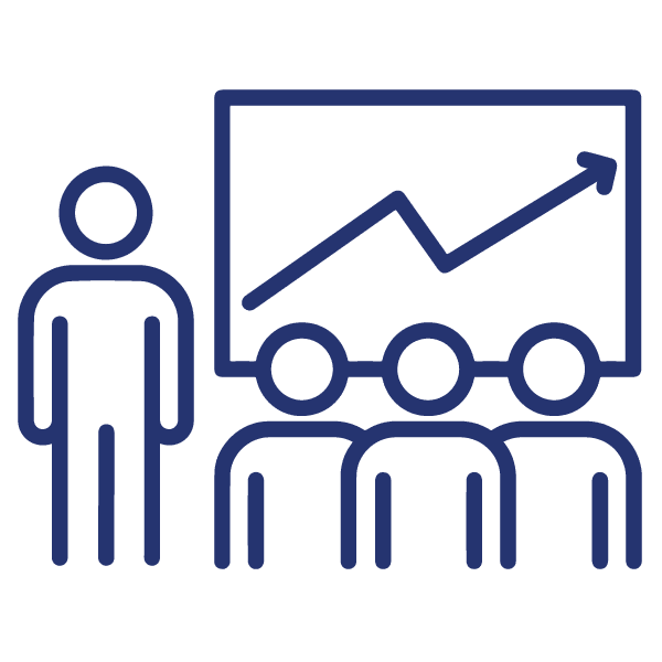 illustration of people training